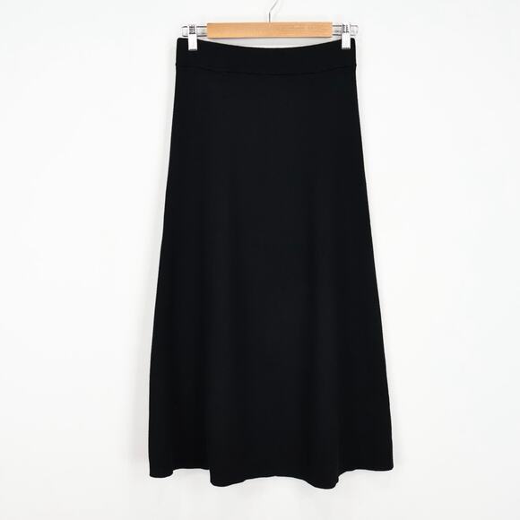 NWT Madewell Merino Wool Blend Pull-On Maxi Sweater Skirt True Black Size Small - Picture 5 of 11